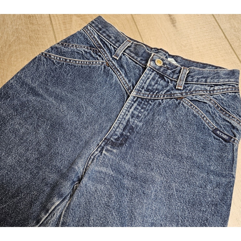 Vintage Rocky Mountain Jeans Rockies 34" Inseam Cowgirl Country Size 9 Blue